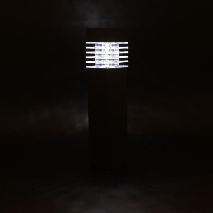 Садовый светильник на солнечной батарее &laquo;Столбик&raquo;, 6 &times; 39 &times; 6 см, 1 LED, свечение белое