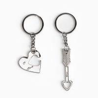 Брелок для ключей парный, &laquo;Беру твое сердечко в заложники&raquo;, металл, 9 х 14 см