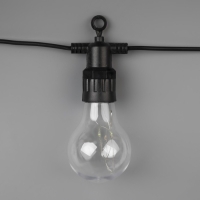 Гирлянда &laquo;Белт-лайт&raquo; 5 м с насадками &laquo;Роса&raquo;, IP44, УМС, тёмная нить, 50 LED, свечение мульти, 3 В