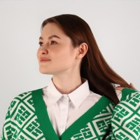 Воротник ложный, диаметр горловины = 42 см, 31,5 &times; 20,5 см, цвет белый