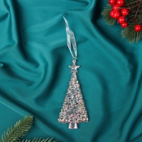 Украшение ёлочное "Елочка воздушная" 13х5,5 см, сиреневый перелив Украшение ёлочное "Елочка воздушная" 13х5,5 см, сиреневый перелив