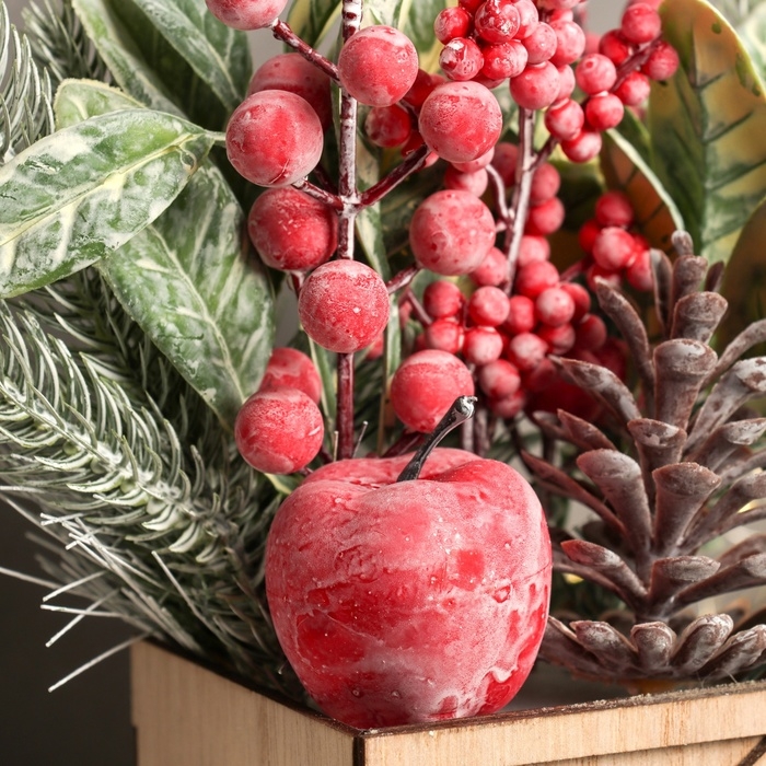 Декор "Зимняя ягодка" 23х9 см, красный