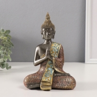 Сувенир полистоун "Будда - Мудра Намаскара" серый 9,5х13,5х19,5 см Сувенир полистоун "Будда - Мудра Намаскара" серый 9,5х13,5х19,5 см