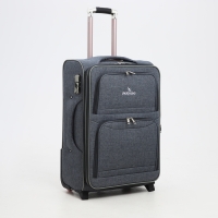 Чемодан средний 52 л (M), отдел на молнии, кодовый замок, с расширением, цвет серый