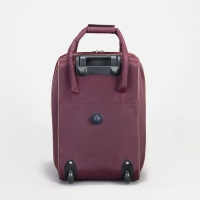Чемодан малый с сумкой, 20", отдел на молнии, наружный карман, цвет бордовый