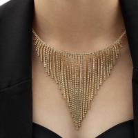 Набор 2 предмета: серьги, колье «Водопад» кольцо, цвет белый в золоте, d=13 см Набор 2 предмета: серьги, колье «Водопад» кольцо, цвет белый в золоте, d=13 см