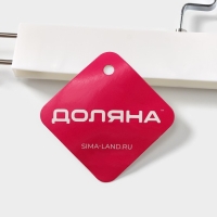 Вешалка для брюк и юбок Доляна, 31&times;16 см, с зажимами, цвет белый