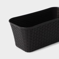 Ящик балконный &laquo;Ротанг&raquo;, 38,5 см, цвет коричневый