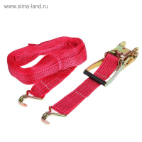 Стяжка груза с механизмом 230 мм, ширина ленты 50 мм, нагрузка 5000/10000 кг, длина 8 м Стяжка груза с механизмом 230 мм, ширина ленты 50 мм, нагрузка 5000/10000 кг, длина 8 м