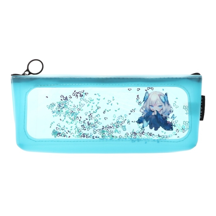 Пенал мягкий, 1 отделение, 35 х 210 х 90 мм, объёмный, Colorio "Аниме", силиконовый, голубой