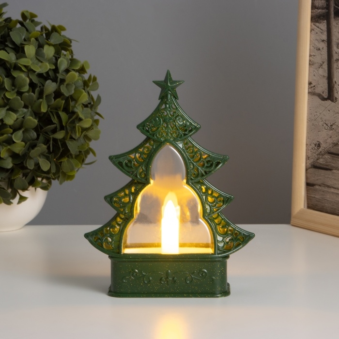 Светильник Светильник "Новогодняя елка" 3хААА зеленый 5,5х13х17см