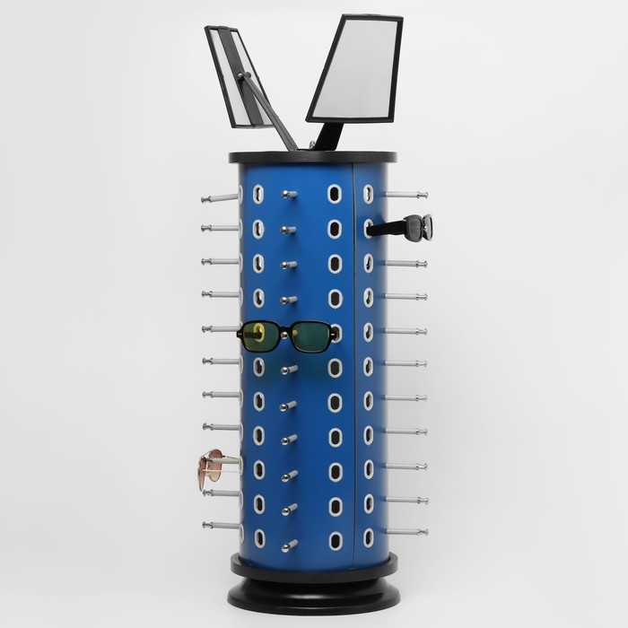 Стойка под очки настольная вращающаяся , 44 места, 38&times;38&times;68см, цвет синий