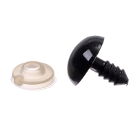 Глаза винтовые с заглушками, набор 20 шт., размер 1 шт. &mdash; 1,4 см, цвет чёрный