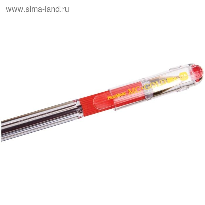 Ручка шариковая MunHwa MC Gold, стержень красный, узел 0.5 мм, грип Ручка шариковая MunHwa MC Gold, стержень красный, узел 0.5 мм, грип