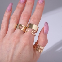 Кольцо набор 5 штук «Минимализм», размер МИКС, цвет золото Кольцо набор 5 штук «Минимализм», размер МИКС, цвет золото