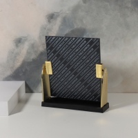 Зеркало настольное, зеркальная поверхность 15 &times; 17,5 см, цвет золотистый