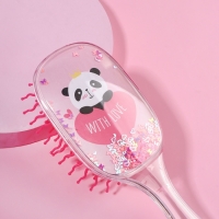 Расчёска массажная, широкая, 6 &times; 18 см, цвет розовый