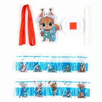 Алмазная мозаика на новый год на подвеске &laquo;Белочка&raquo;, 7 х 10 см, новогодний набор для творчества