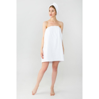 Набор для сауны "Этель" парео (68х150 см) и чалма, цвет белый Набор для сауны "Этель" парео (68х150 см) и чалма, цвет белый