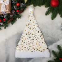 Колпак новогодний "Звёздное небо" 26х36 см, белый Колпак новогодний "Звёздное небо" 26х36 см, белый