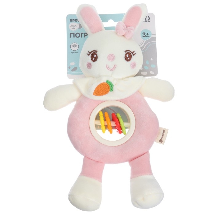 Игрушка-погремушка мягкая &laquo;Милая зайка&raquo;, Крошка Я
