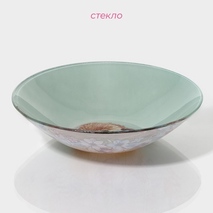 Салатник стеклянный Доляна &laquo;Кролик&raquo;, 1 л, 22&times;5 см