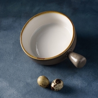 Кокотница фарфоровая Magistro «Церера», 500 мл, d=15 см, цвет коричневый Кокотница фарфоровая Magistro «Церера», 500 мл, d=15 см, цвет коричневый