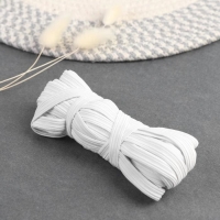 Резинка бельевая, 10 мм, 10 &plusmn; 1 м, цвет белый, цена за 1 штуку