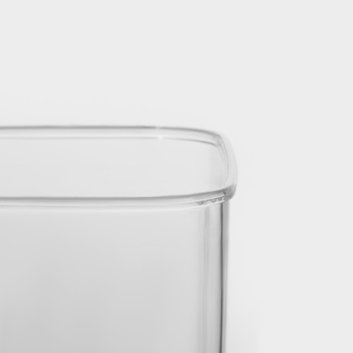 Банка для сыпучих продуктов с вакуумной крышкой Доляна, 900 мл, 9,5&times;9,5&times;15 см, цвет белый