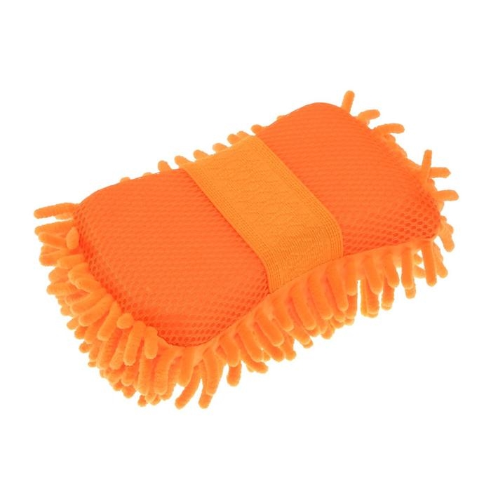 Губка для мытья авто, 20&times;11 см, микрофибра, микс