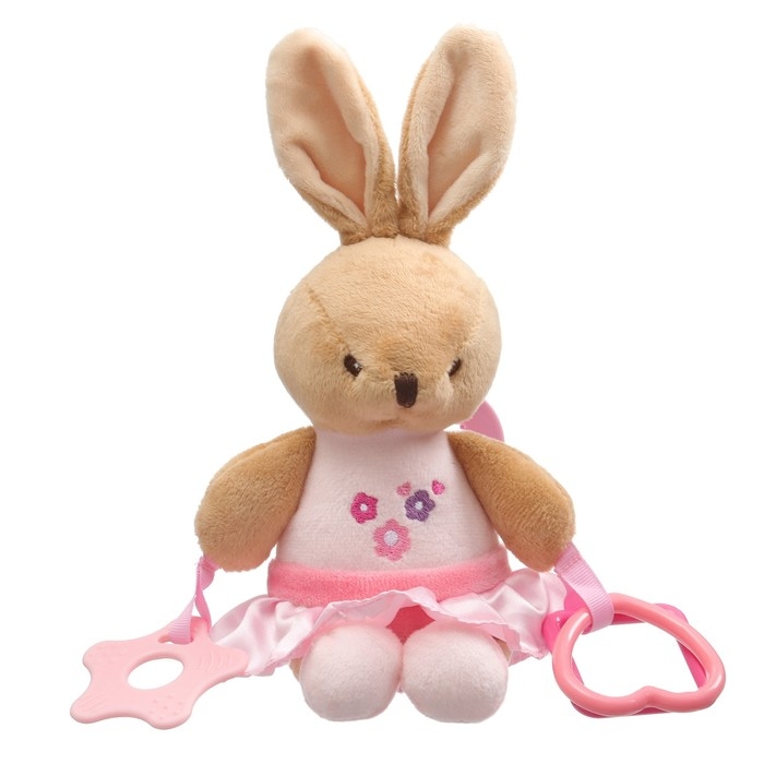 Подвеска мягкая &laquo;Зайка&raquo;, погремушка, прорезыватель, на кроватку, коляску, Mum&Baby