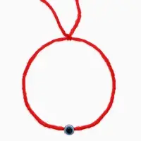 Браслет-оберег &laquo;Красная нить&raquo; шерстяная, турецкий глаз, цвет синий,30см