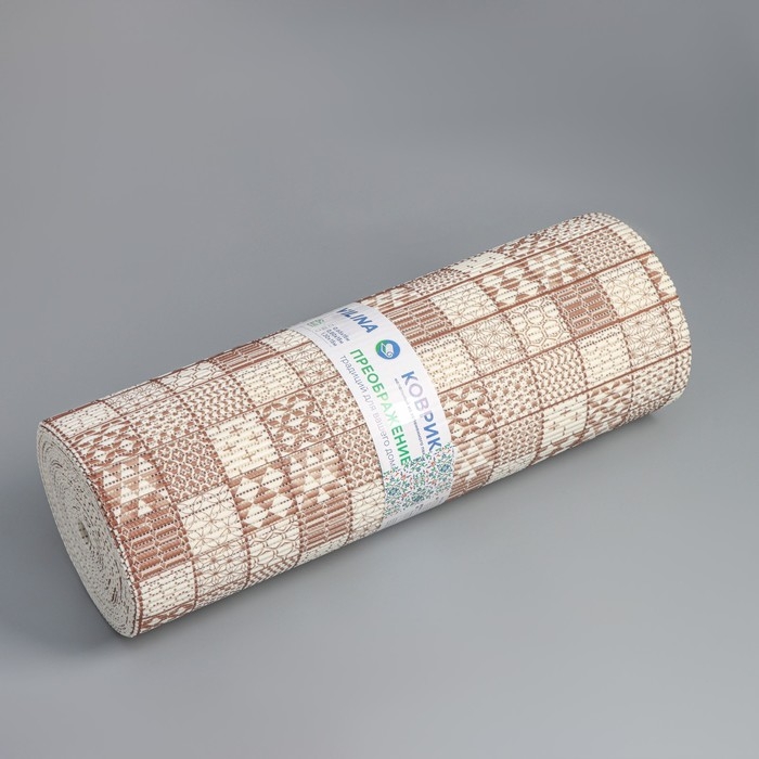 Коврик для ванной комнаты &laquo;Преображение&raquo;, ширина 80 см, рулон 15 м, цвет коричневый