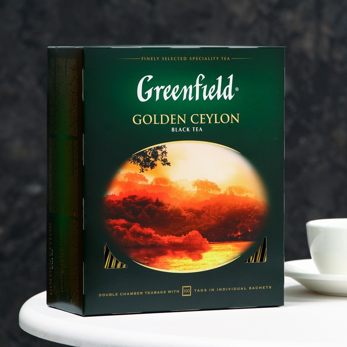 Чай черный Greenfield Golden Ceylon, 100 пакетиков*2 г Чай черный Greenfield Golden Ceylon, 100 пакетиков*2 г
