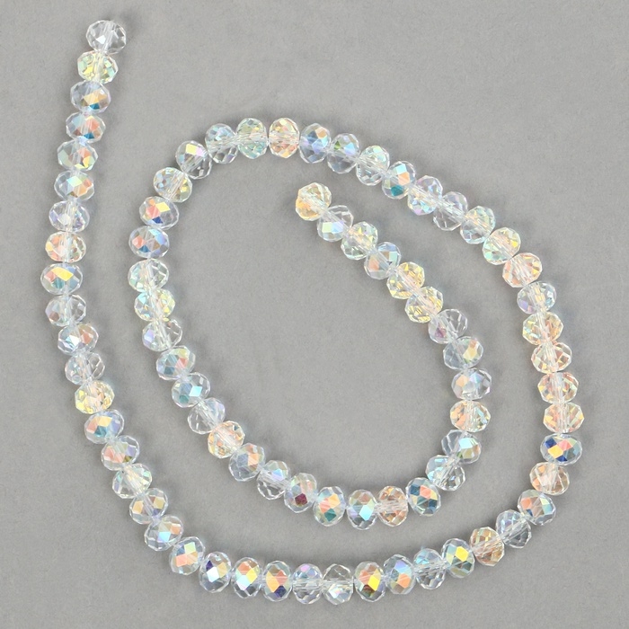 Бусины из стекла, набор 72 шт., размер 1 шт. &mdash; 8 мм, цвет белый