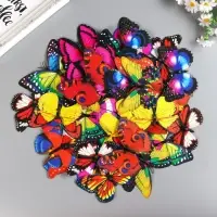 Магнит "Бабочка двухслойная" 11&times;9 см, МИКС