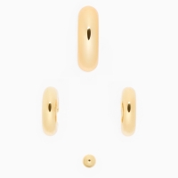 Набор серьги и каффы 4 шт. &laquo;Бублик&raquo; три дуги, цвет золото