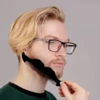 Расчёска-гребень для усов и бороды &laquo;УСЫ&raquo;, 18&times;6.5 см, чёрная