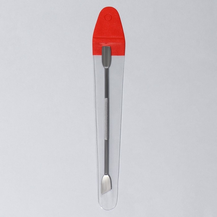 Шабер двусторонний, лопатка прямая, лопатка скошенная, в чехле, 11,5 см, цвет серебристый Шабер двусторонний, лопатка прямая, лопатка скошенная, в чехле, 11,5 см, цвет серебристый