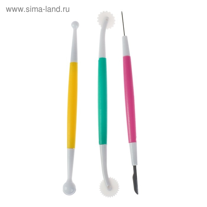 Набор инструментов для лепки из глины, пластилина, пластики, 3 штуки