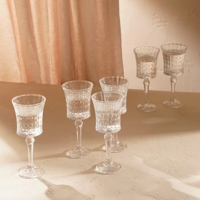 Набор бокалов для вина стеклянный SL Home &laquo;Винтаж&raquo;, 280 мл, 9&times;21 см, цвет прозрачный