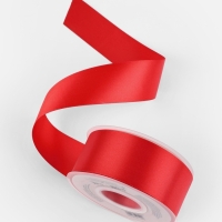 Лента атласная двухсторонняя №0250 38мм*25&plusmn;1м алый TR