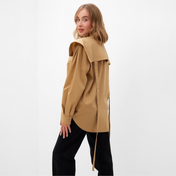 Блузка женская MINAKU: Casual Collection цвет бежевый, р-р 48 Блузка женская MINAKU: Casual Collection цвет бежевый, р-р 48