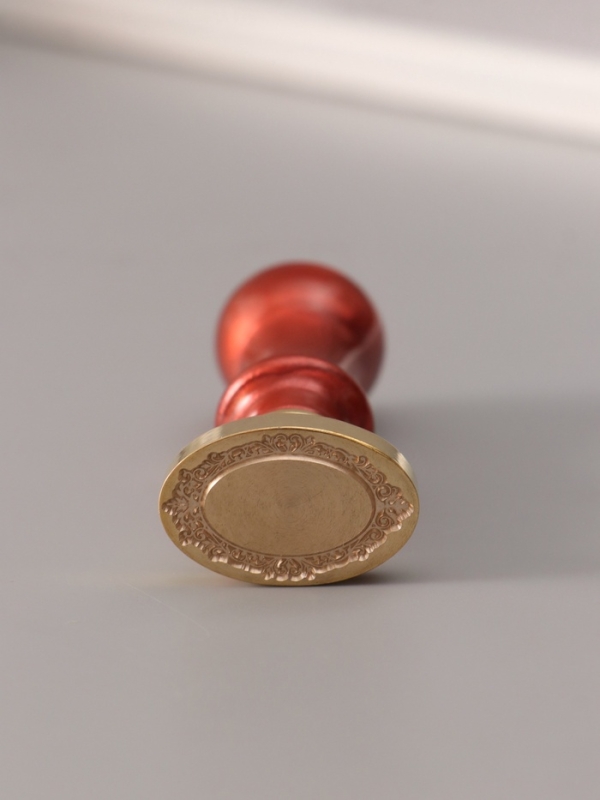 Печать для сургуча с пластиковой ручкой Печать для сургуча с пластиковой ручкой "Ажурная рамка. Овал" 6,3х3х2 см