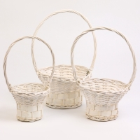 Набор 3 шт корзин плетеных 28х28х16, 22х22х15, 19х19х14 см, плетеная ручка h=_ см, серый Набор 3 шт корзин плетеных 28х28х16, 22х22х15, 19х19х14 см, плетеная ручка h=_ см, серый