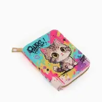 Кошелек дет 07-01-01 Июнь2546 кот, 8,5*2,5*10,5 см, 2 отд+отд/молн, д/карт, разноцветный