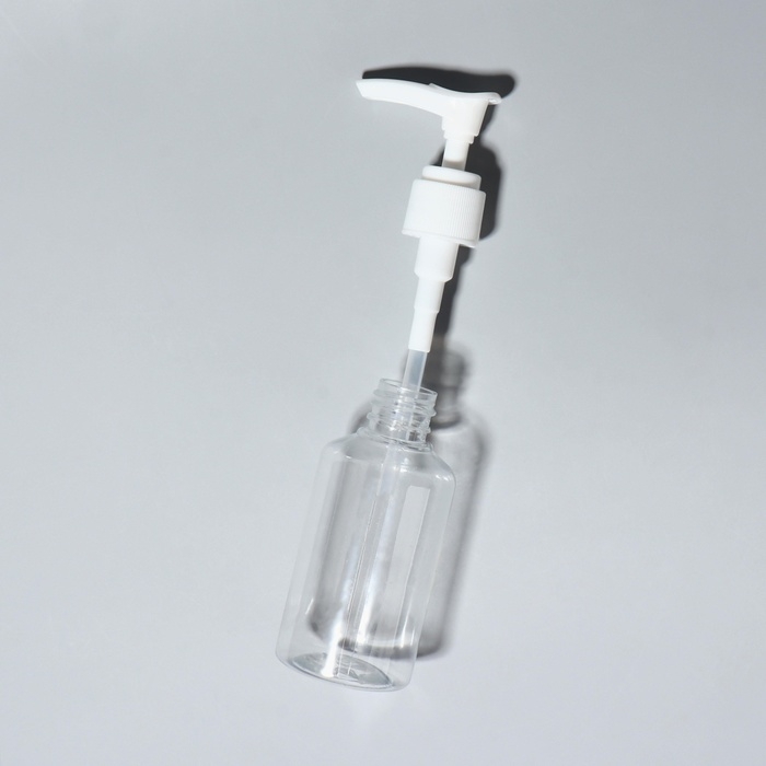 Бутылочка для хранения, с дозатором, 75 мл, цвет белый