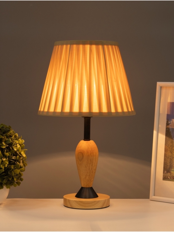 Лампа настольная BayerLux ЭКО "Нина" 1х40Вт Е27 коричневый/черный 27х27х42см