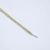 Шнурки для обуви, пара, плоские, 10 мм, 110 см, золотистые