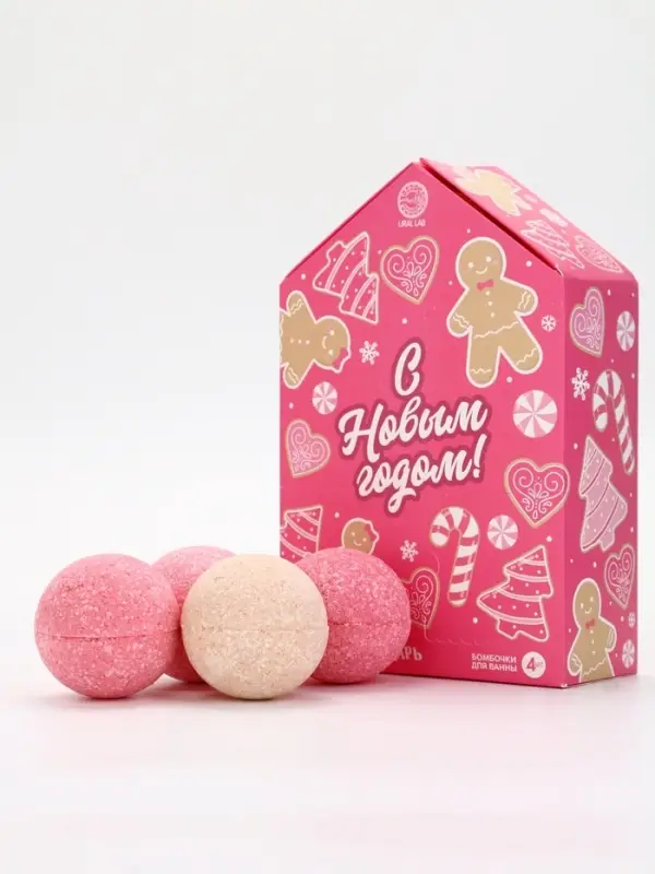 Адвент-календарь "С Новым годом", бомбочки для ванны, 4х120